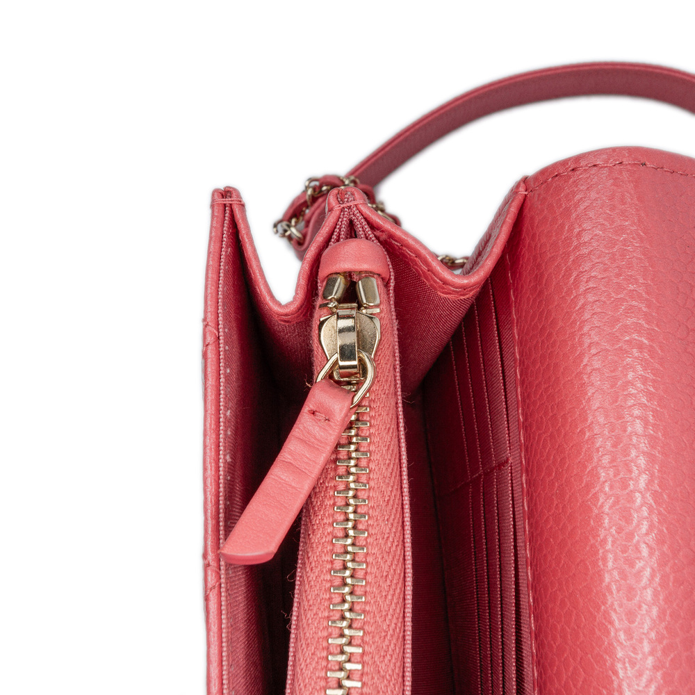 Pre-Loved Chanel Quilted Caviar Golden Class Wallet On Chain - Picture 8 of 11